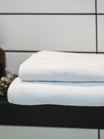 Рушник махровий високої щільності 430 гр./м2 білий White Ecotton модель 23119 Фото