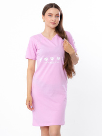 Ночная рубашка Носи своє модель 8594-001-33-rozhevo-llovij-serdechka Фото