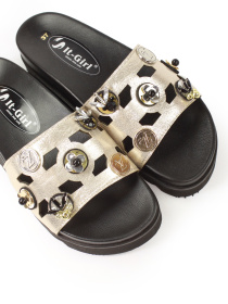 Шльопанці It-girl модель 1722-gold Фото