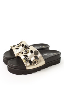 Шлепанцы It-girl модель 1722-gold Фото