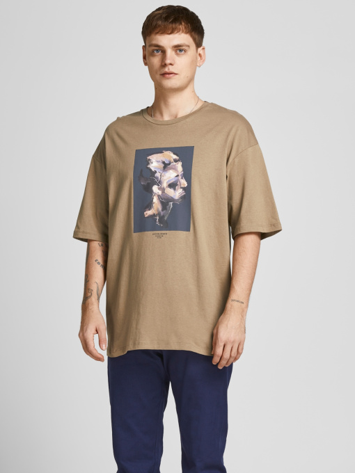 Футболкалар мен поло жейделер JACK & JONES үлгі 12207545_LEADGRAY Фото