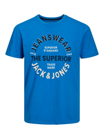 Футболкалар мен поло жейделер JACK & JONES үлгі 12222339_FrenchBlue Фото