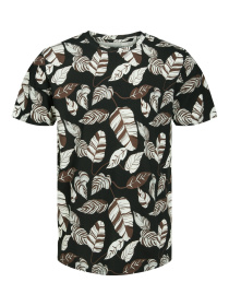 Футболкалар мен поло жейделер JACK & JONES үлгі 12224694_Black Фото