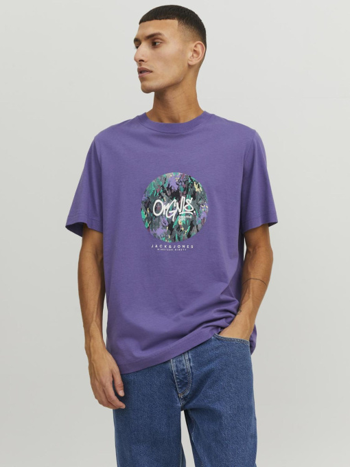 Футболкалар мен поло жейделер JACK & JONES үлгі 12240120_TwilightPurple Фото