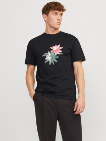 Футболкалар мен поло жейделер JACK & JONES үлгі 12252173_Black Фото
