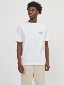 Футболкалар мен поло жейделер JACK & JONES үлгі 12252956_Brightwhite Фото