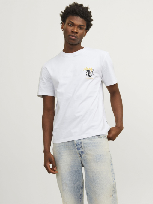 Футболкалар мен поло жейделер JACK & JONES үлгі 12256540_Brightwhite Фото
