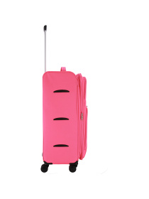 Чемодан тканевой 4х - колесный Bagland Валенсия 83 л. Ярко - малиноваый модель 003796627 Фото