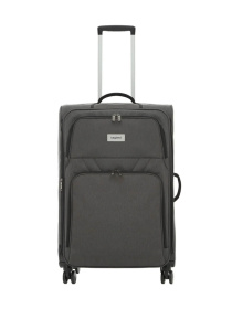 Чемодан тканевой 4х - колесный Bagland Валенсия 83 л. Темно-серый модель 003796927 Фото