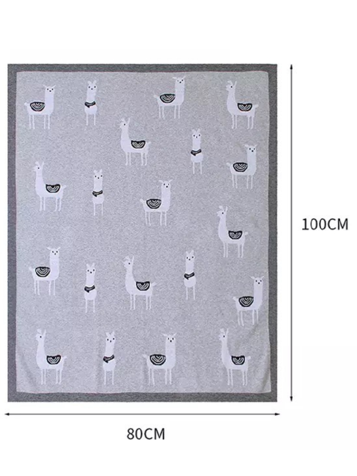 Плед Детский  Хлопок  Вязаный Серый Лама Lovely Svi  модель 78136361 Фото