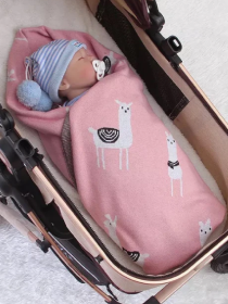 Плед Дитячий Бавовна  В'язаний Розовый Лама Lovely Svi  модель 78136388 Фото