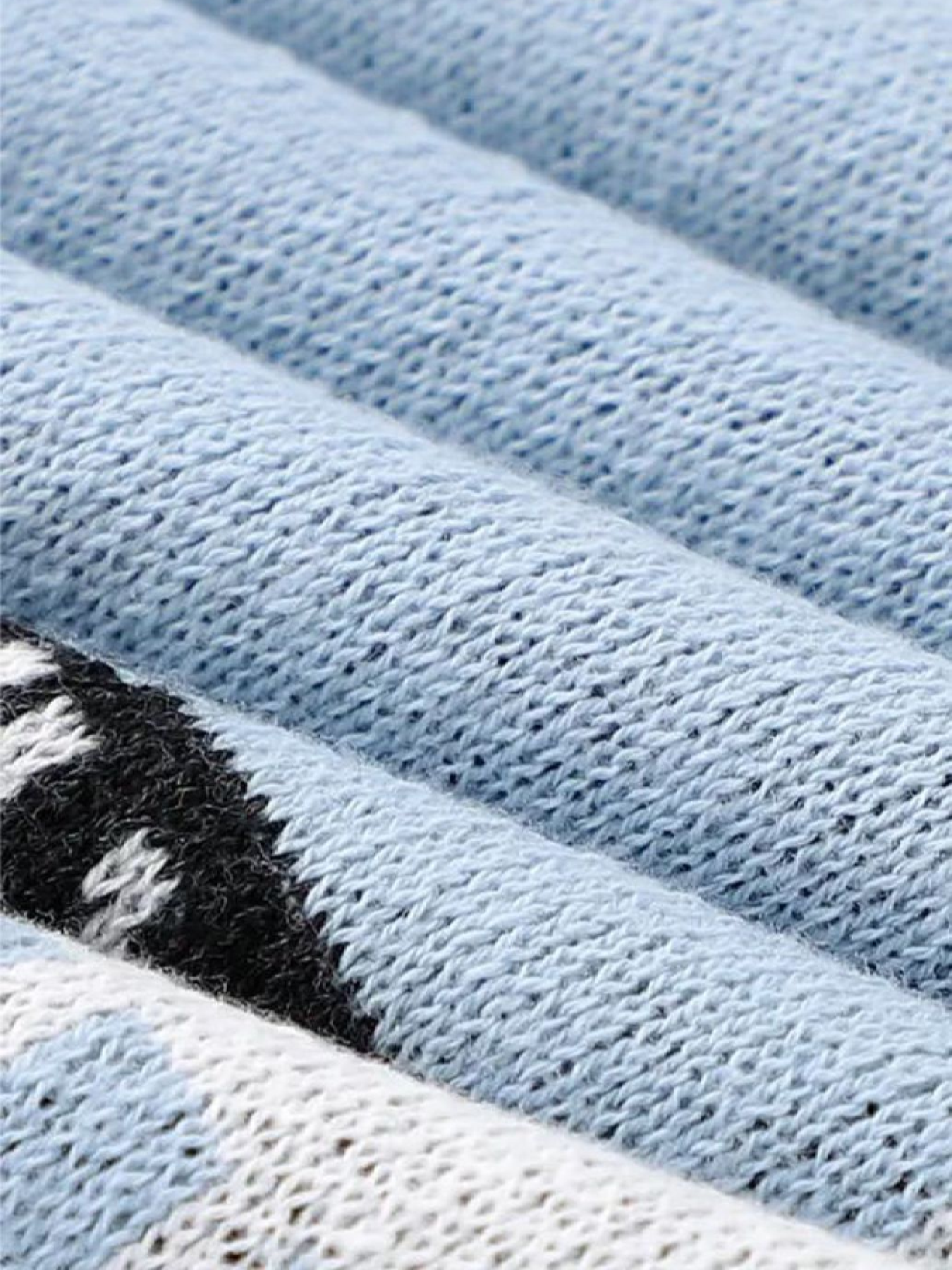 Плед Детский Хлопок Вязаный Голубой Лама Lovely Svi  модель 101380673 Фото