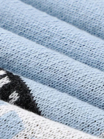 Плед Детский Хлопок Вязаный Голубой Лама Lovely Svi  модель 101380673 Фото