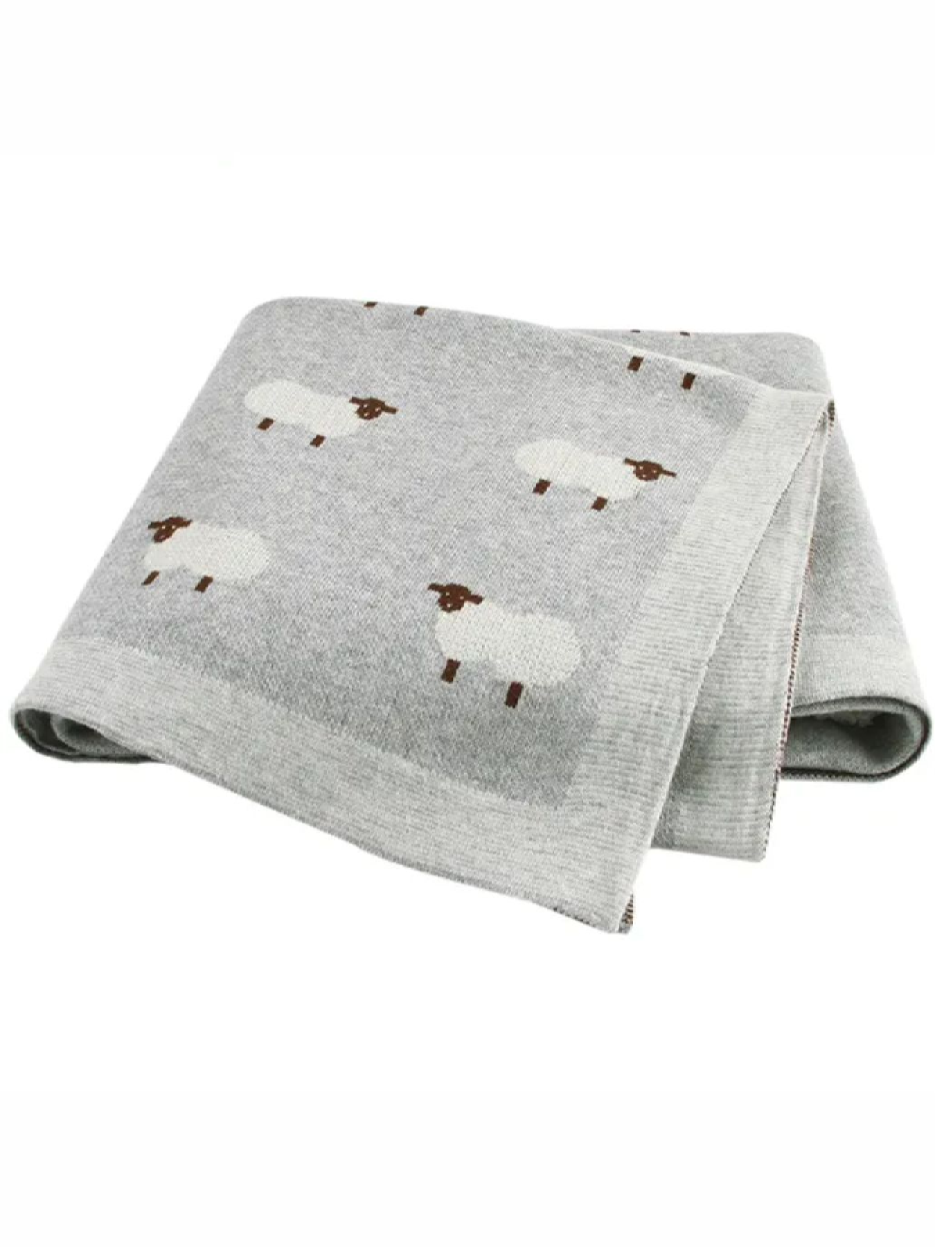 Плед Детский  Хлопок Вязаный Серый Овцы Lovely Svi  модель 101380729 Фото