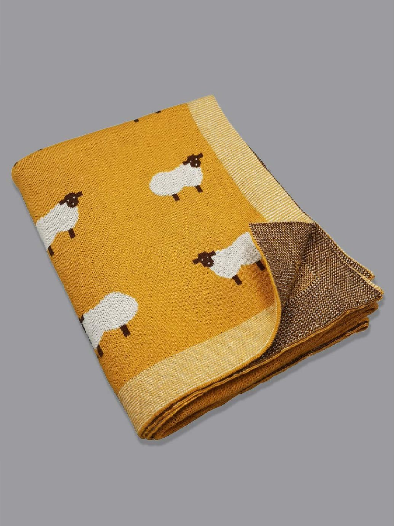 Плед Детский Хлопок  Вязаный Желтый Овцы Lovely Svi  модель 101380919 Фото