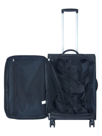 Валіза тканинна 4х - колісна Bagland Валенсія 63 л. Чорний модель 003796924 Фото