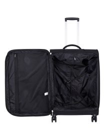 Валіза тканинна 4х - колісна Bagland Валенсія 63 л. Чорний модель 003796624 Фото