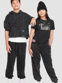 Джоггеры NIKE K Nk Cob Flc Pant Wash модель FZ5264-010 Фото