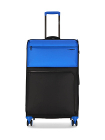 Чемодан тканевой 4х - колесный Bagland Stella L 77 л. Черно - синий модель 00442028 Фото