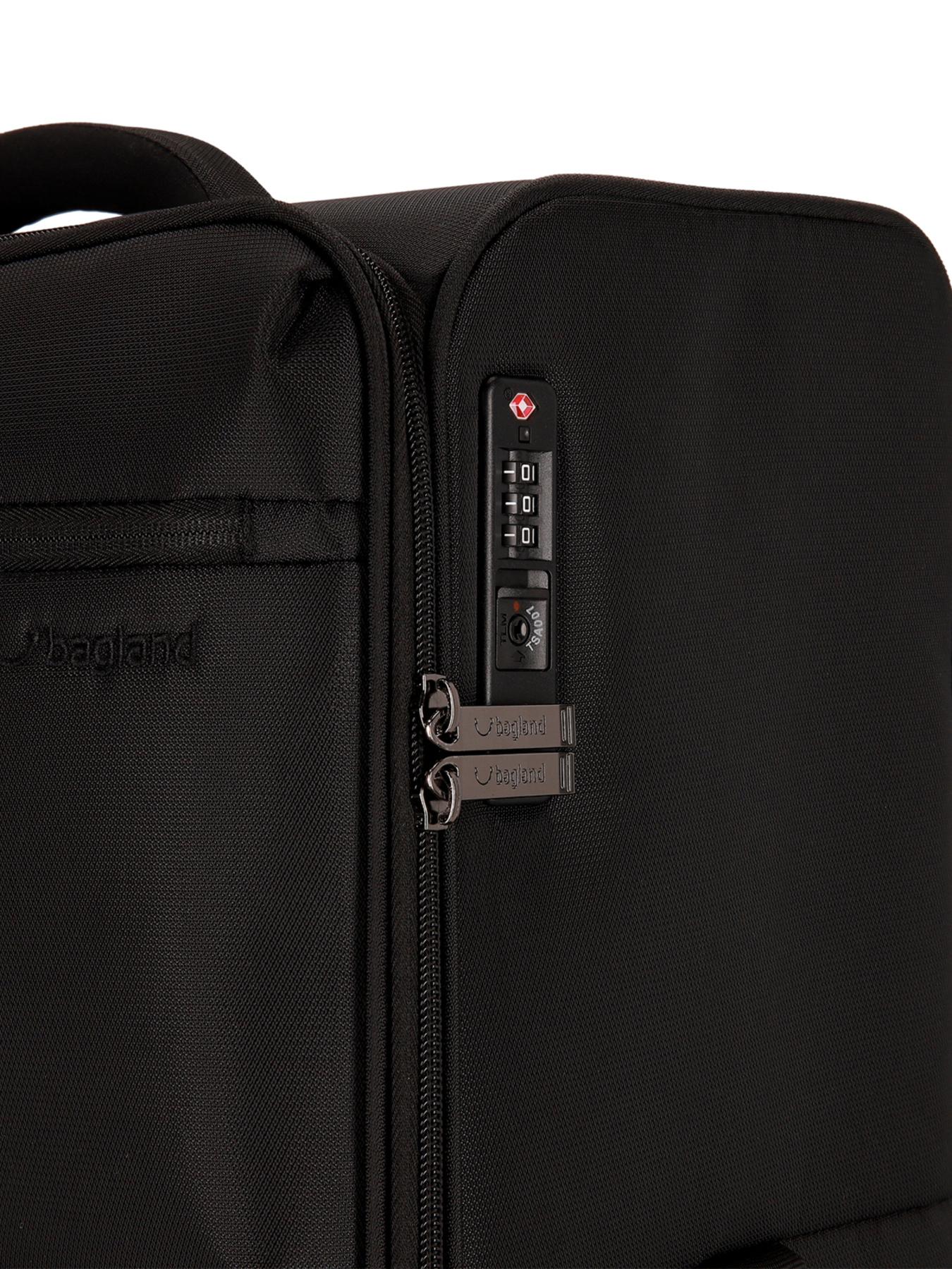 Валіза тканинна 4х - колісна Bagland Stella L 77 л. Чорний модель 00442028 Фото