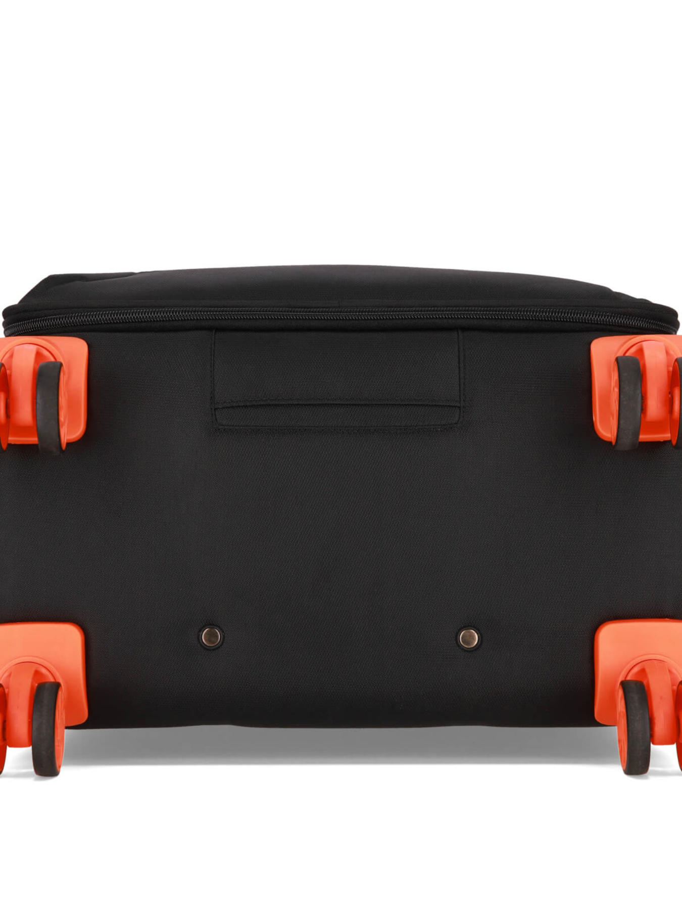 Чемодан тканевой 4х - колесный Bagland Stella М 57 л. Черно - оранжевый модель 00442024 Фото