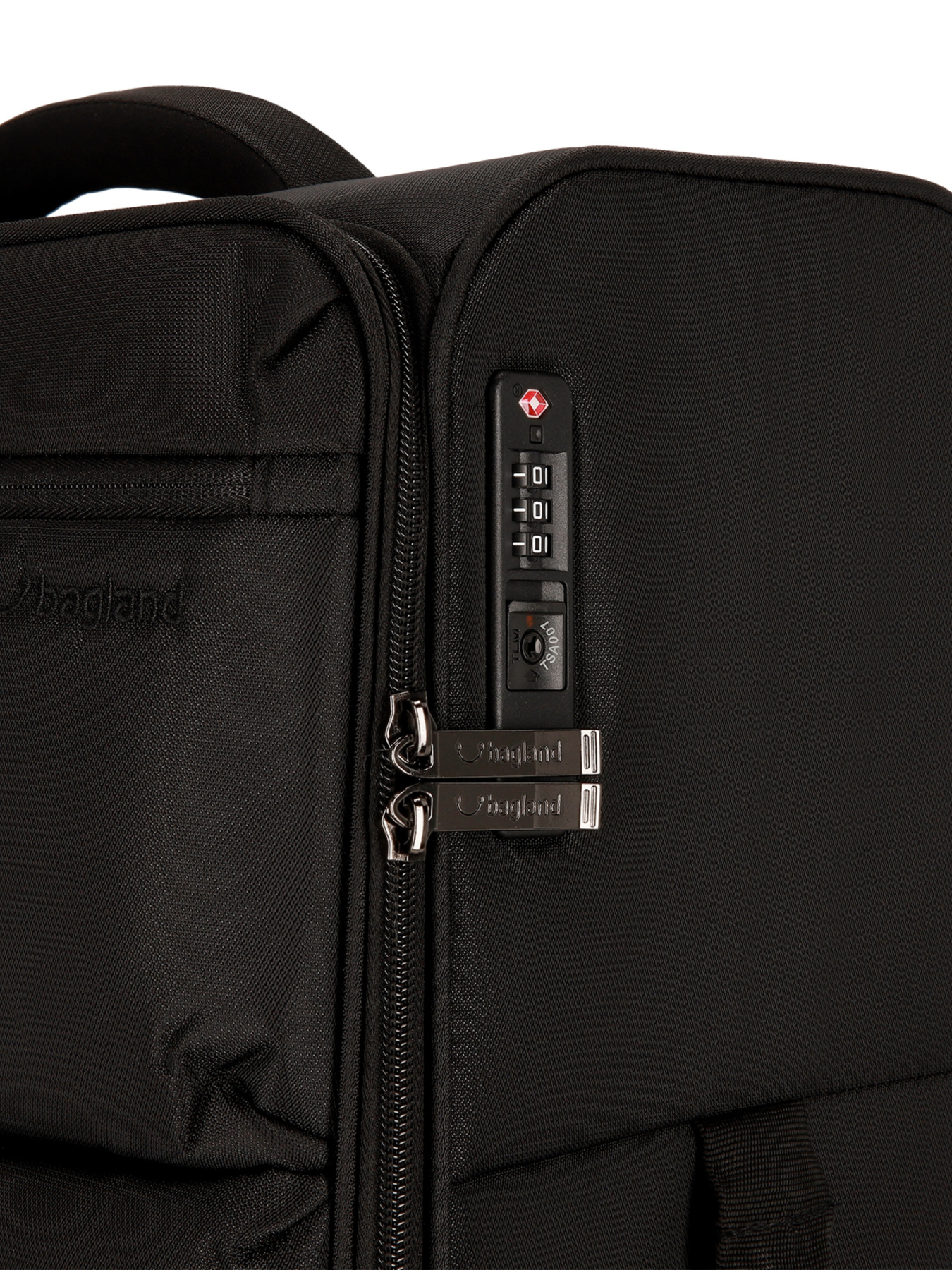 Валіза тканинна 4х - колісна Bagland Stella M 57 л. Чорний модель 00442024 Фото