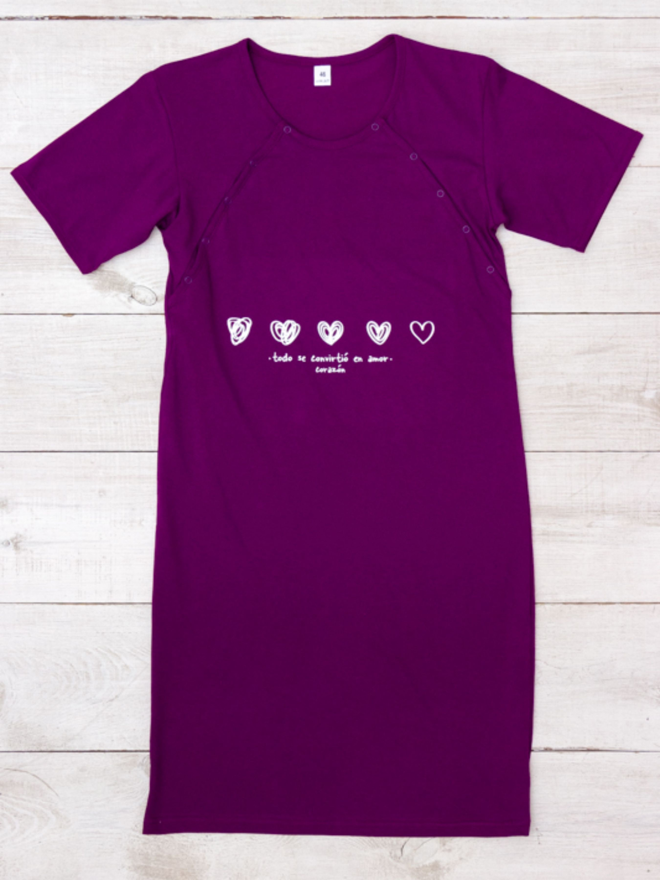 Ночная рубашка Носи своє модель 8594-001-33-baklazhan-serdechka Фото