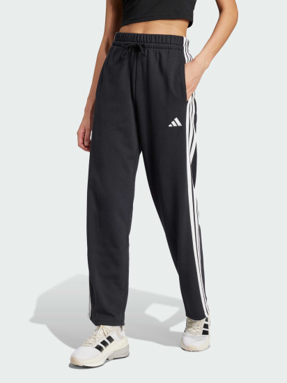 Спортивні штани Essentials 3-Stripes Open Hem French Terry модель JW7182 - фото
