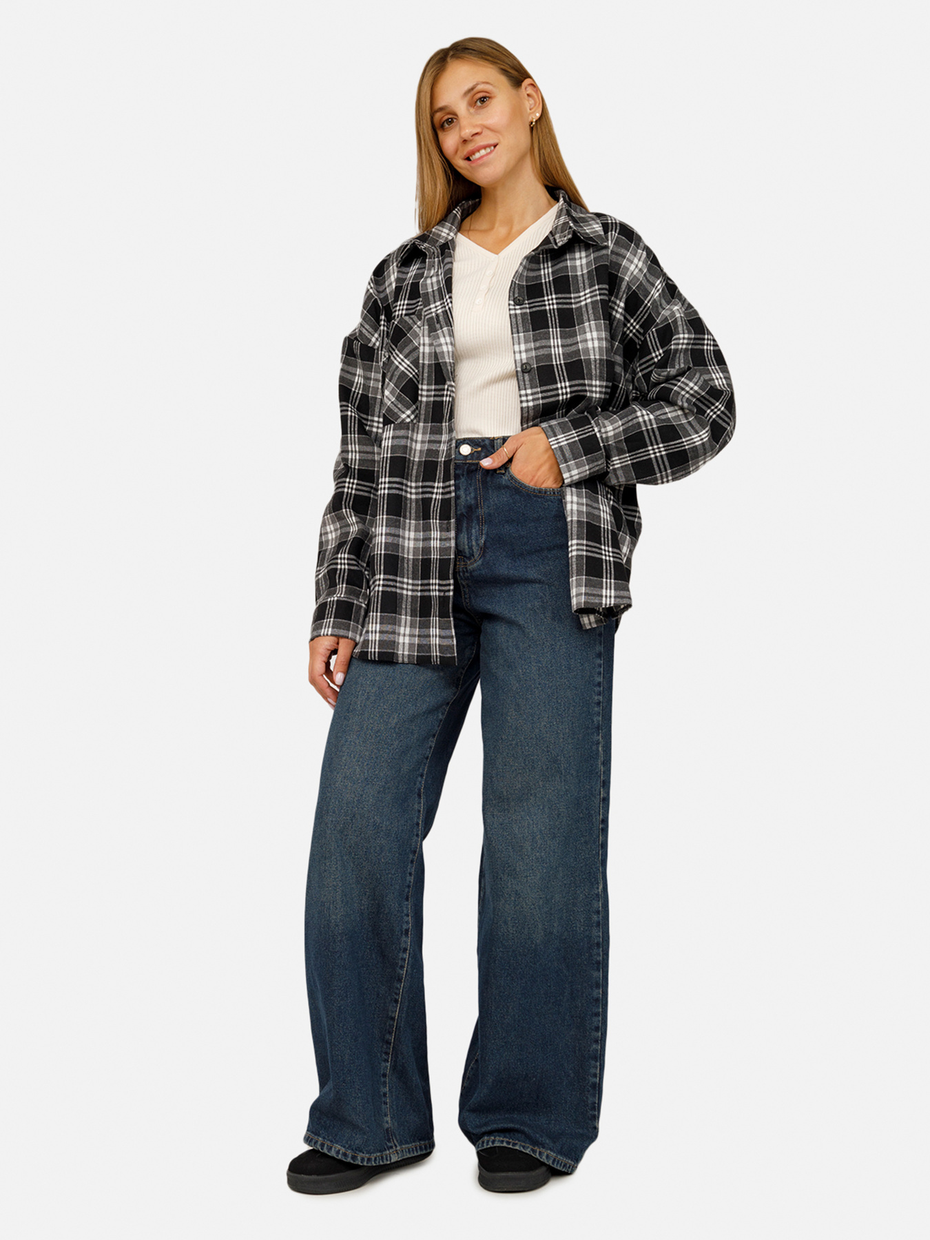 Рубашка повседневная YUKI модель ЦБ-00259283 Рубашка повседневная YUKI модель ЦБ-00259283 Фото