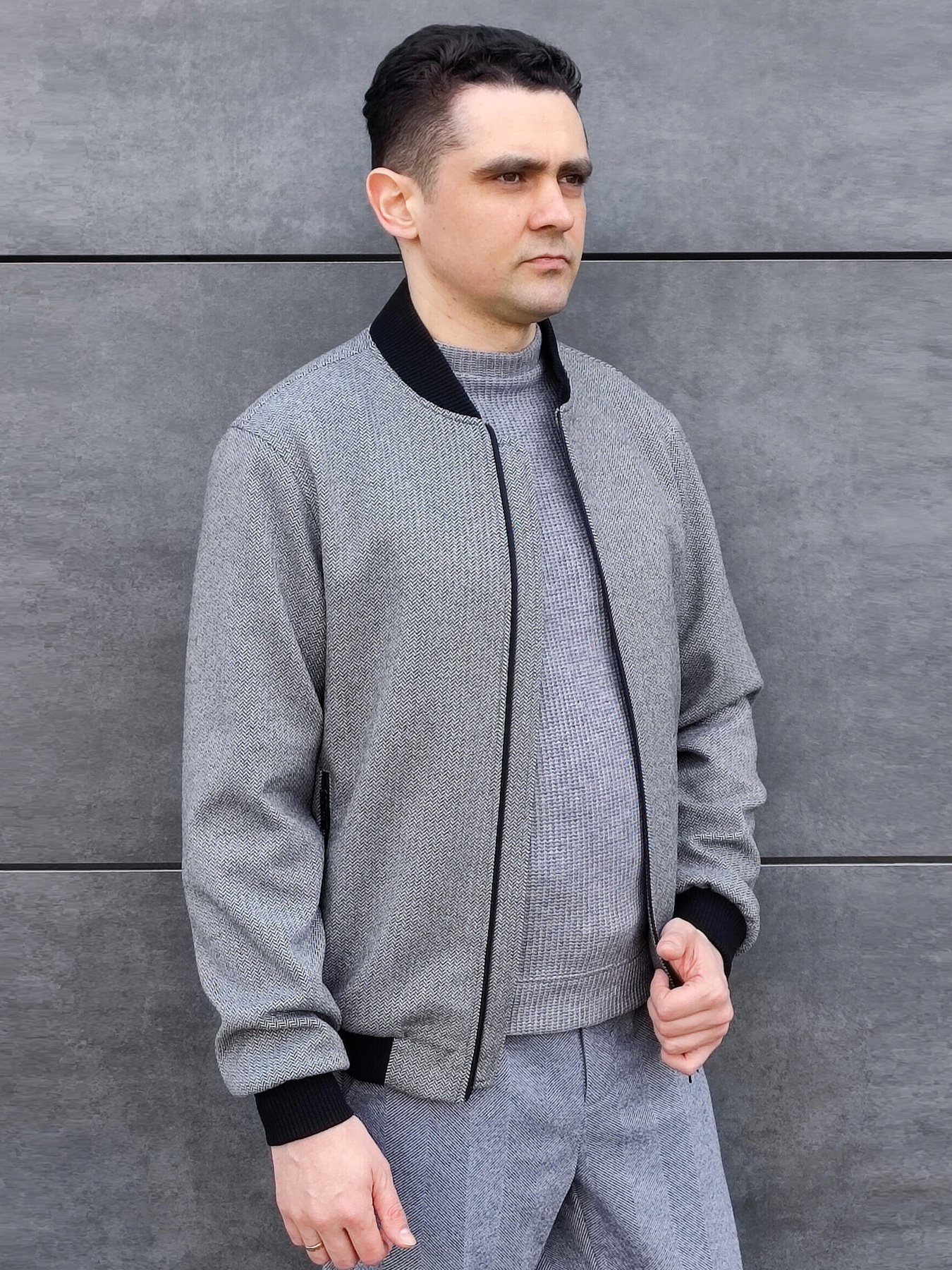 Бомбер Sun's House модель AP-2502-C-light-grey Фото