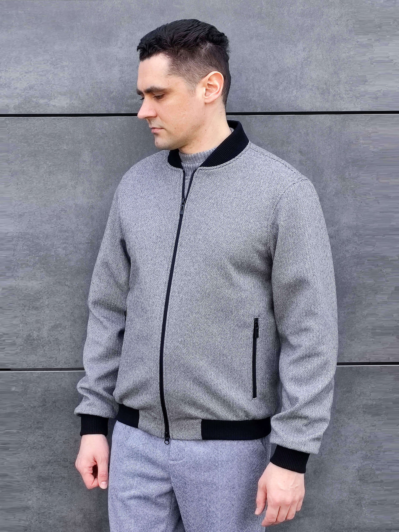 Бомбер Sun's House модель AP-2502-C-light-grey Фото