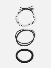 Набір резинок для волосся, жіночі  колір чорний ЦБ-00267092 YUKI модель ЦБ-00267092 Фото