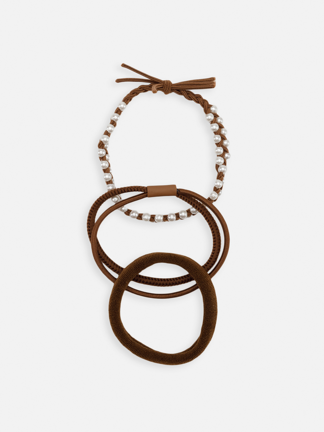 Набор резинок для волос, женские цвет коричневый ЦБ-00267093 YUKI модель ЦБ-00267093 Фото