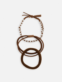 Набір резинок для волосся, жіночі  колір коричневий ЦБ-00267093 YUKI модель ЦБ-00267093 Фото