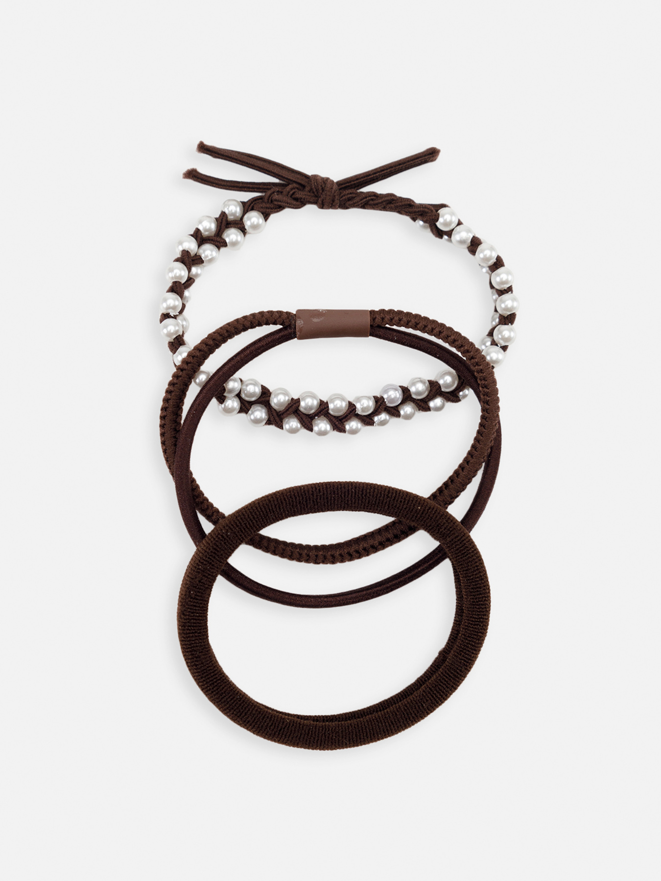 Набір резинок для волосся, жіночі колір темно-коричневий ЦБ-00267095 YUKI Модель ЦБ-00267095 Фото