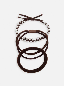 Набір резинок для волосся, жіночі колір темно-коричневий ЦБ-00267095 YUKI модель ЦБ-00267095 Фото