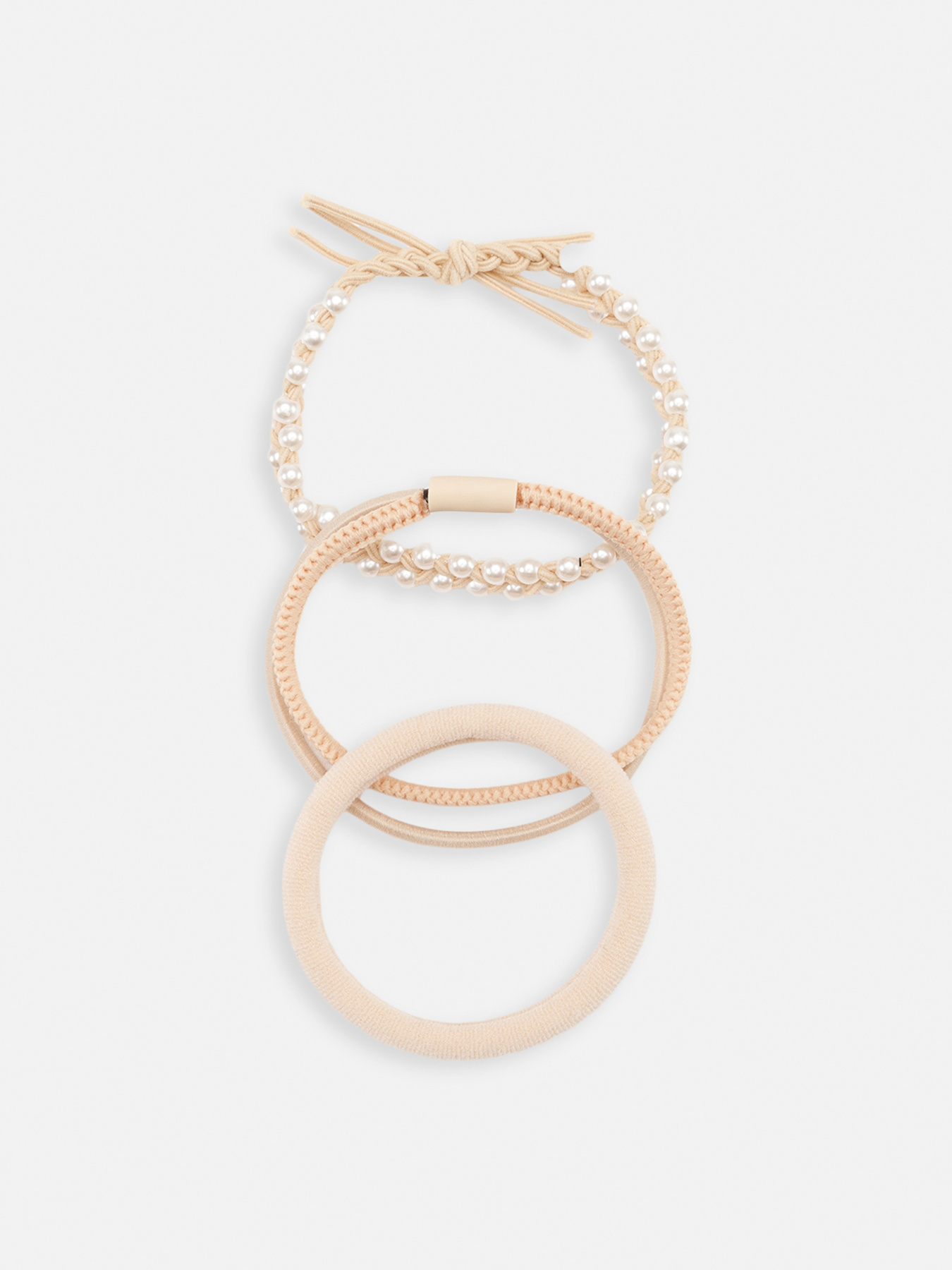 Набор резинок для волос, женские цвет бежевый ЦБ-00267096 YUKI модель ЦБ-00267096 Фото