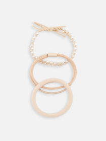 Набір резинок для волосся, жіночі  колір бежевий ЦБ-00267096 YUKI модель ЦБ-00267096 Фото