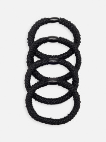 Набір резинок для волосся, жіночі  колір чорний ЦБ-00267110 YUKI модель ЦБ-00267110 Фото