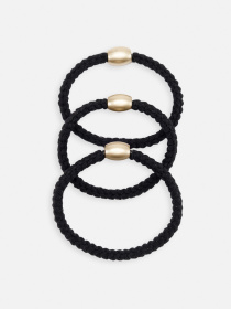 Набір резинок для волосся, жіночі колір чорний ЦБ-00267115 YUKI модель ЦБ-00267115 Фото