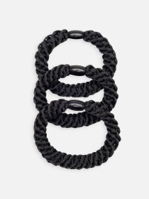 Набір резинок для волосся, жіночі  колір чорний ЦБ-00267117 YUKI модель ЦБ-00267117 Фото