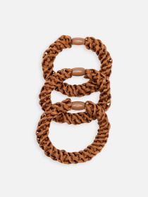 Набір резинок для волосся, жіночі колір коричневий ЦБ-00267119 YUKI модель ЦБ-00267119 Фото