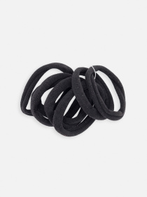 Набір резинок для волосся, жіночі  колір чорний ЦБ-00267120 YUKI модель ЦБ-00267120 Фото