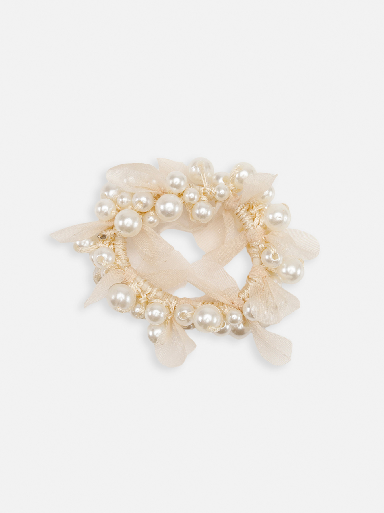 Резинка для волос женская цвет молочный ЦБ-00267134 YUKI модель ЦБ-00267134 Фото