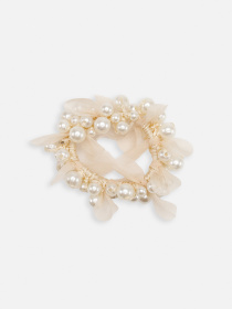 Резинка для волос женская цвет молочный ЦБ-00267134 YUKI модель ЦБ-00267134 Фото