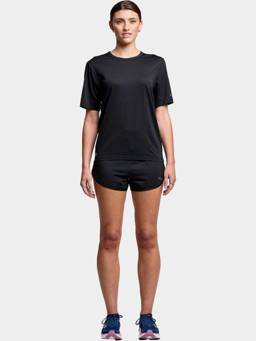 Женская футболка Saucony STOPWATCH SHORT SLEEVE модель SAW800484-BK Фото
