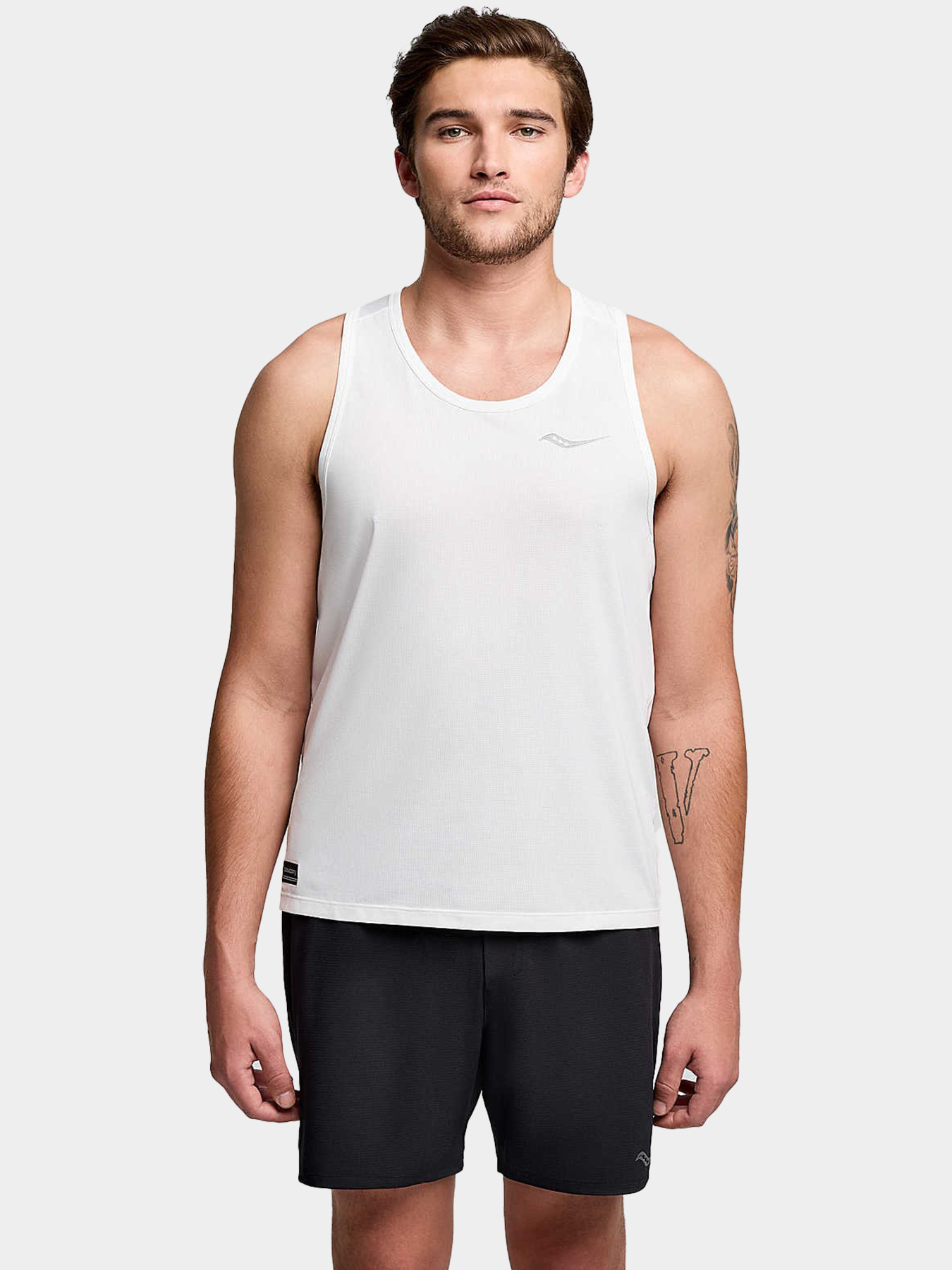 Мужская майка Saucony STOPWATCH SINGLET модель SAM800375-WH Фото