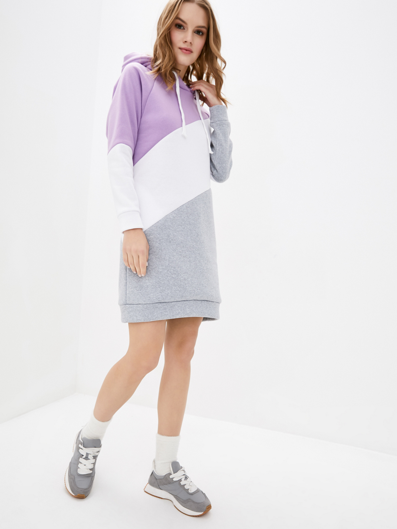 Платье мини ISSA Plus модель SA-60_graylilac Фото