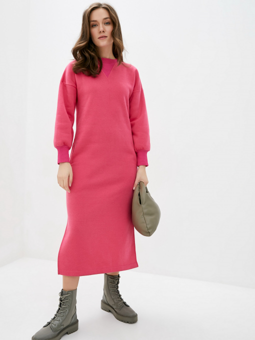 Платье миди ISSA Plus модель 12946_raspberry Фото