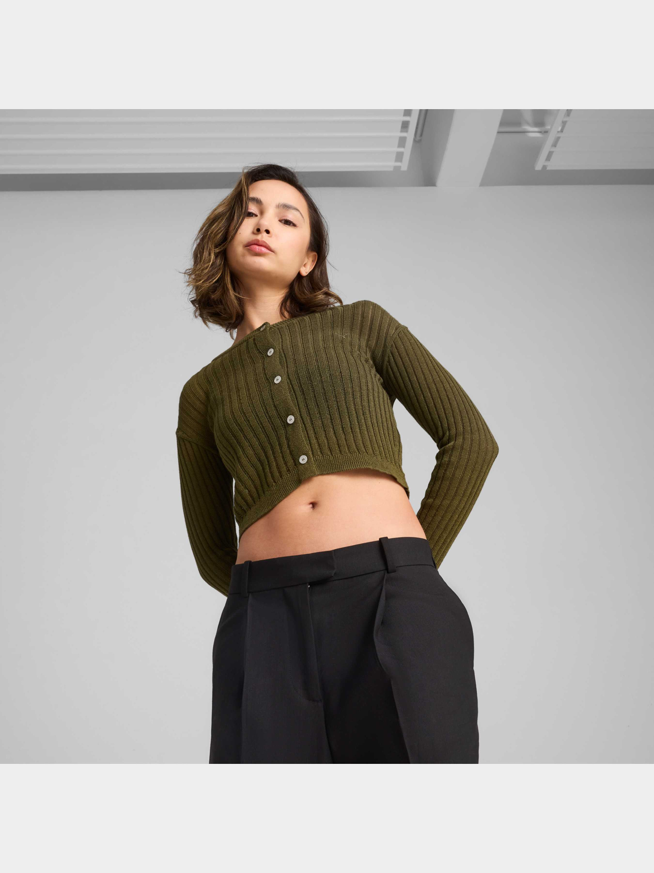 Кардиган PUMA Yona Longsleeve Knit Top модель 629383 Фото